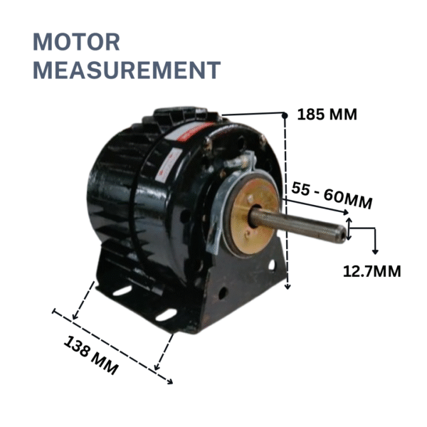 1/4HP/ 0.25HP 1440 RPM 220V (3 Speed) Double Shaft Double Ball Bearing | Three Speed Electric Motor - Image 2
