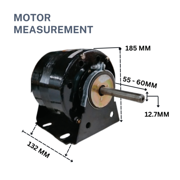0.2 HP 1440 RPM 220V Double Shaft Double Ball Bearing Motor | Single Phase Electric Motor - Image 2